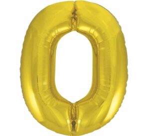Giant Number Helium Balloons 0-9 - Classic Gold