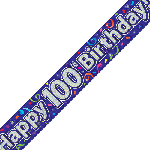 100th Birthday Streamers Banner