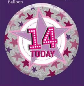 14 Today Pink 18 inch Balloon