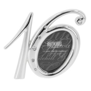 16th Silver Diamante Frame Birthday