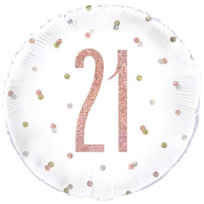 18 inch 21st Birthday Glitz Rose Gold