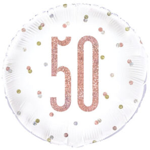18 inch 50th Birthday Glitz Rose Gold