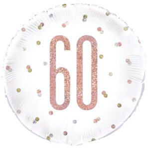 18 inch 60th Birthday Glitz Rose Gold