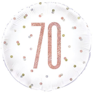 18 inch 70th Birthday Glitz Rose Gold