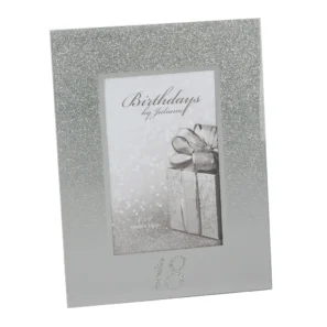 18th Milestones Glitter Mirror Frame 4 x 6