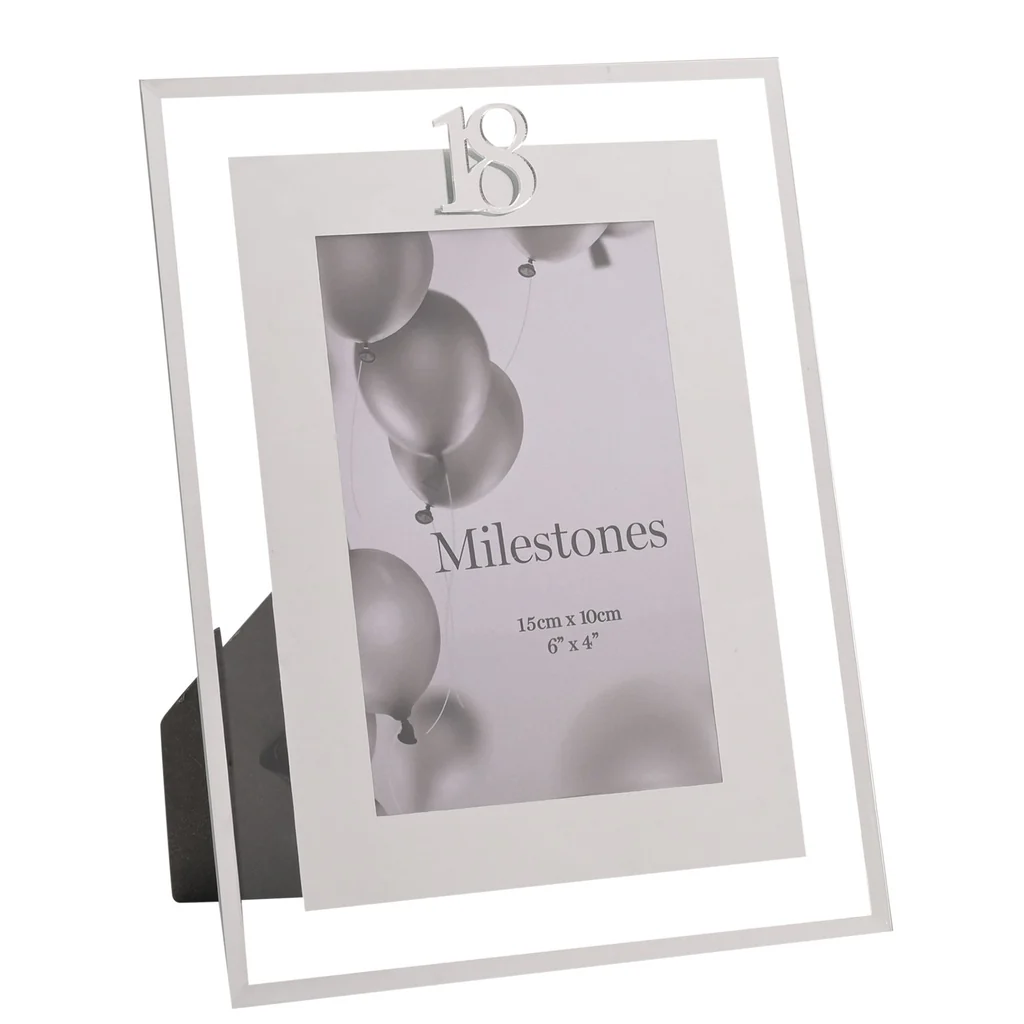 18th Milestones Mirror Border Frame 4 x 6