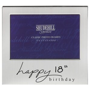 18th Satin Silver Occasion Frame Birthday