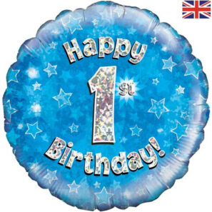 1st Birthday Blue Balloon
