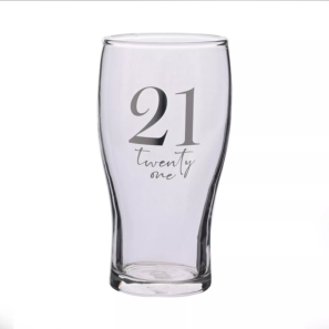 21st Birthday  Milestones Beer Glass