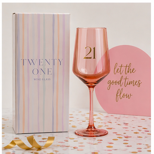21st Birthday Wine Glass Gift