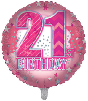 21st Round foil balloon