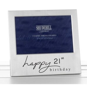 21st Satin Silver Frame 21st Birthday#