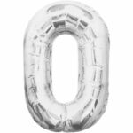 Giant Number Helium Balloons 0-9 - Sliver