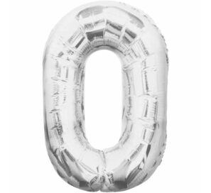 Giant Number Helium Balloons 0-9 - Sliver