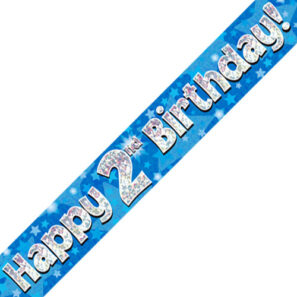 2nd Birthday Blue Banner