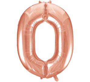 Giant Number Helium Balloons 0-9 - Rose Gold