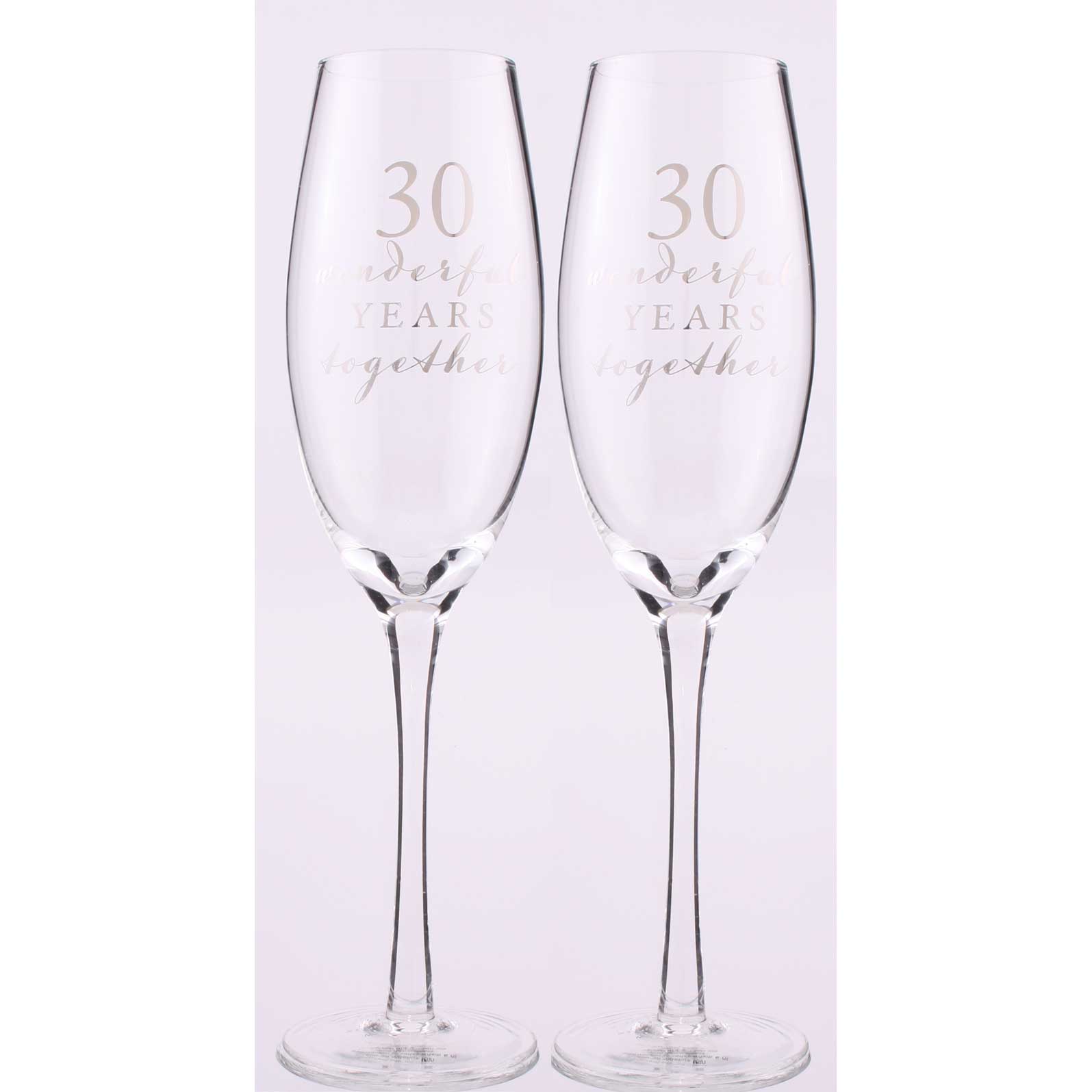 30th Anniversary Champagne Flutes