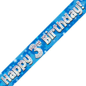 3rd Birthday Blue Banner