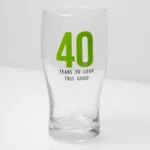 40 Years pint Glass