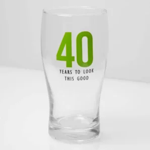 40 Years pint Glass