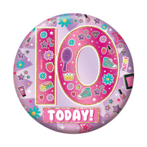 5.5cm Age 10 Girly Stickers