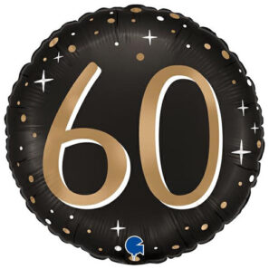60 black and gold balloon