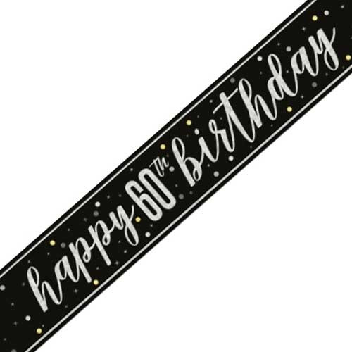 60th Birthday Glitz Black & Silver