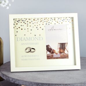 60th Diamond Wedding Anniversary Photo Frame