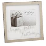 60th Milestones Box Frame 6 x 4 Mirror Print