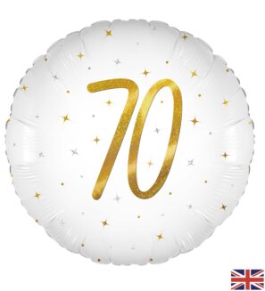 70th Elegant Sparkle White