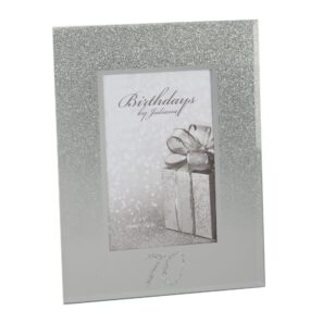 70th Milestones Glitter Mirror Frame 4 x 6