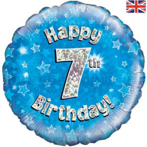 7th Birthday Blue Balloon