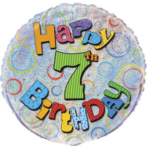 7th Birthday Prism 18 inch Balloon