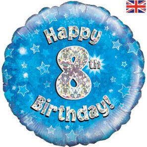 8th Birthday Blue Balloon