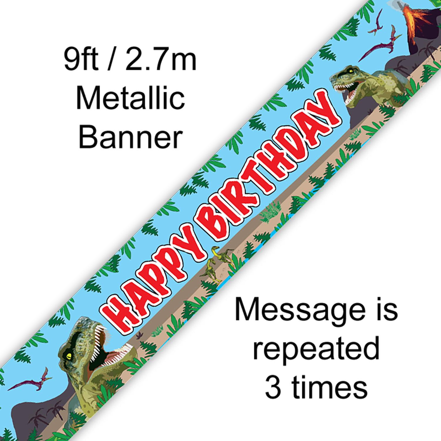 9ft Banner Jurassic Dinosaur