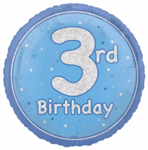 Age 3 Blue Glitz 18inch