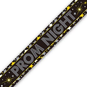 BLACK & GOLD PROM NIGHT BANNER