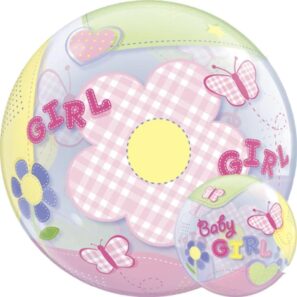 Baby Girl Butterflies Bubble Balloon