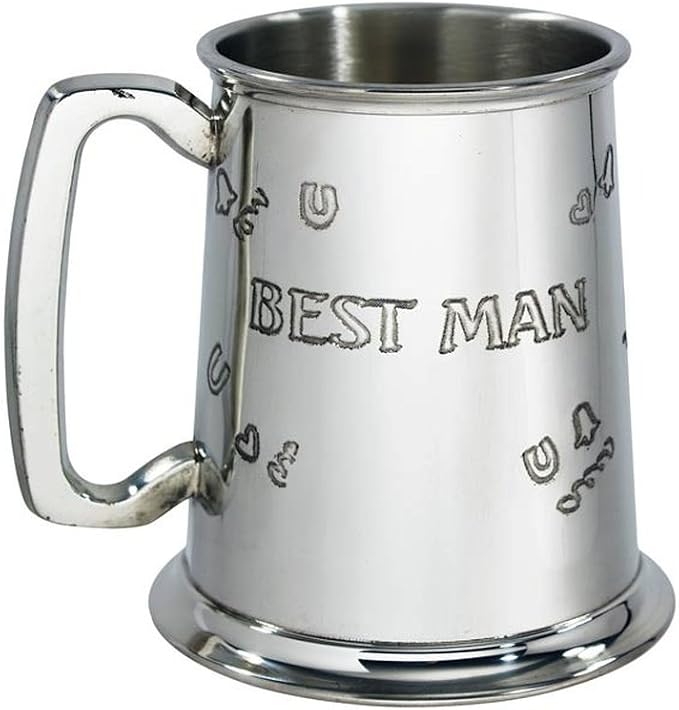 Best Man One Pint Pewter Tankard