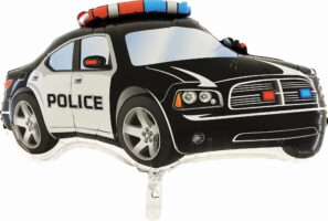 Black Police Car Shape Balloon