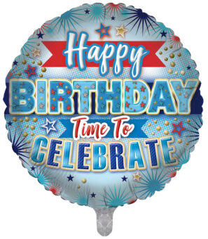 Blue Happy Birthday Celebrate