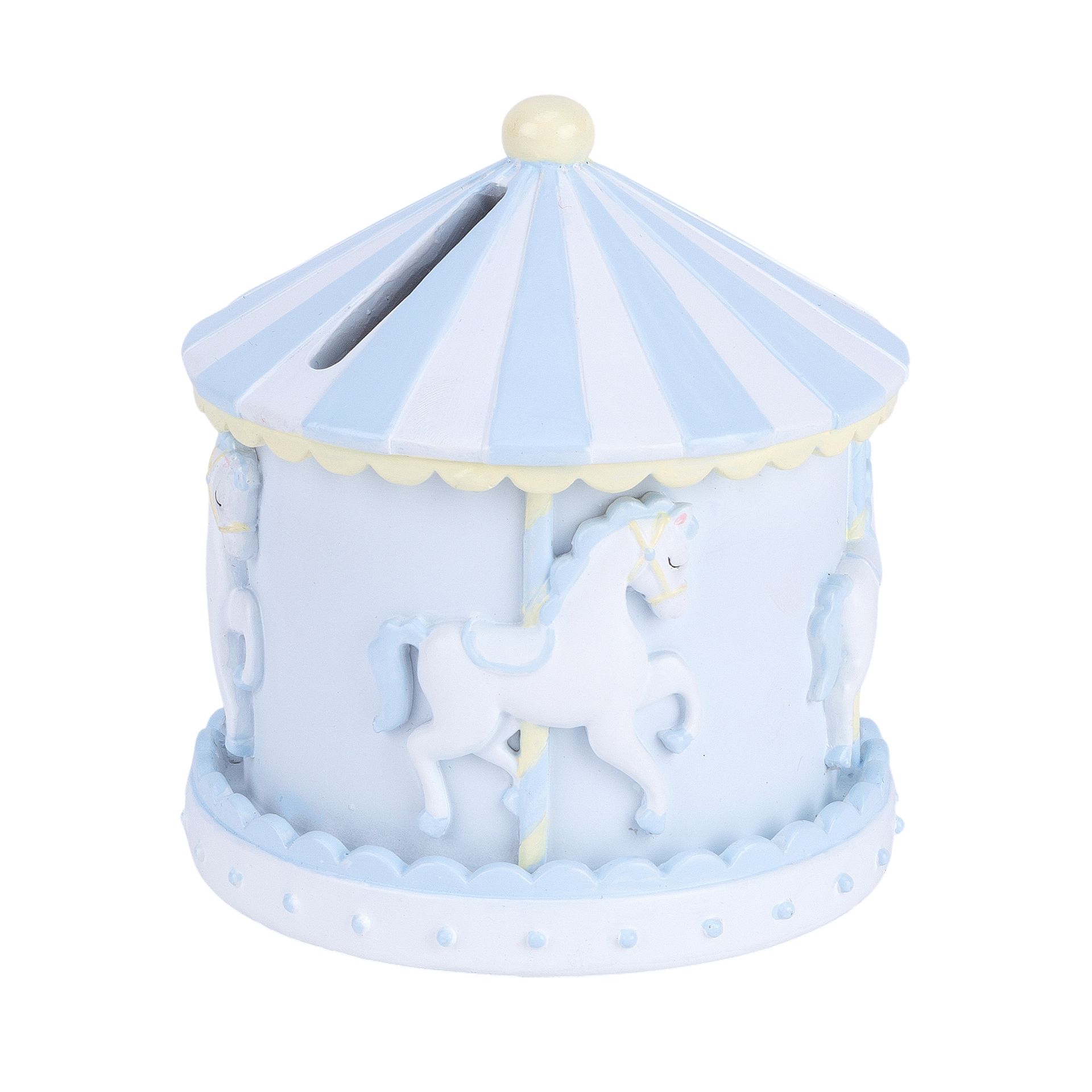 Ceramic Blue Carousel Money Box