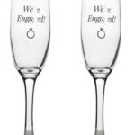 Champagne Flutes Set of 2  Engaged