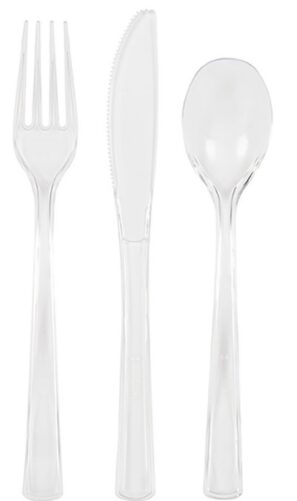 Clear Assorted Cutlery 18ct