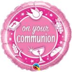 Communion Pink Foil Balloon