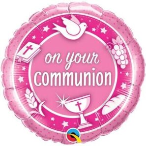 Communion Pink Foil Balloon