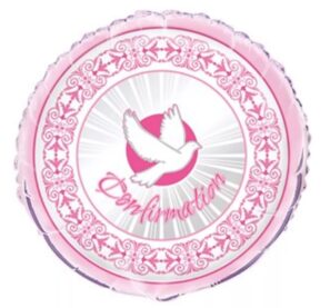 Confirmation Pink Foil Balloon