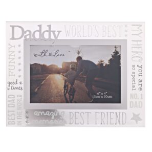 Daddy With Love Glass Frame With 3D