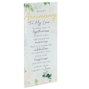 Embrace Sentiment Plaque Anniversary