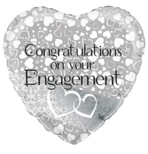 Entwined Hearts Engagement Heart Foil Balloon